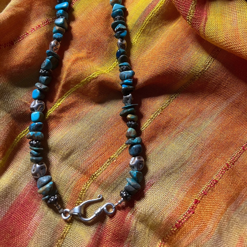 Turquoise Attached Pendant Necklace - Picture 6 of 7